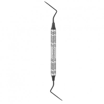 Root elevator Heidbrink, apexes of teeth, serrated, black ceramic coated, W- 1.5 mm, L- 18 cm