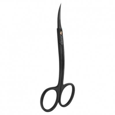 La Grange scissors with TC, sharp/sharp, curved, black ceramic coated, L- 10.5 cm