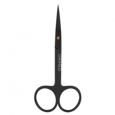 Iris scissors with TC, sharp/sharp, straight, black ceramic coated, L- 10.5 cm