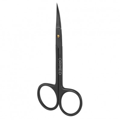 Iris scissors with TC, sharp/sharp, curved, black ceramic coated, L- 10.5 cm