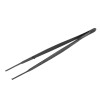 Tissue tweezer Gerald, 1x2 teeth, black ceramic coated, straight, L- 17.5 cm