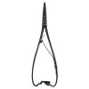 Needle holder Matthieu with TC, black ceramic coated, straight, L- 14 cm