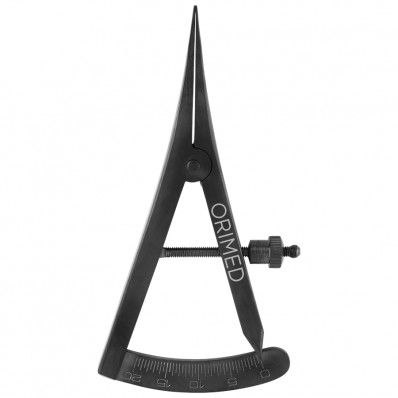 Castroviejo measure, curved, black ceramic coated