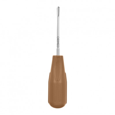 Luxator, straight, W- 5 mm, handle brown