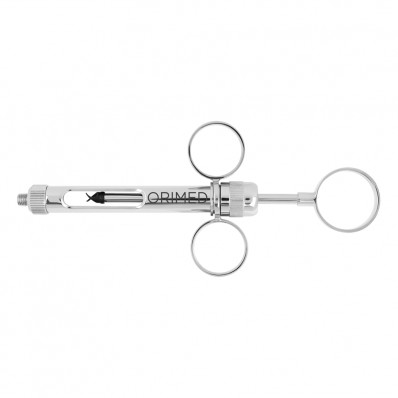 Dental syringe with aspiration, 1.8 ml, three circles, ceramic coated teeth