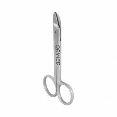 Bee Bee scissors for crowns, curved, serrated, L- 10.5 cm