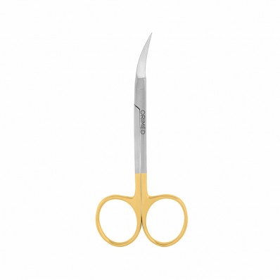 Iris scissors with TC, angled - 11.5 cm