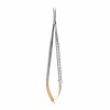 Microsurgical Westcott scissors with TC, curved, L- 18 cm