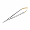 Microsurgical Westcott scissors with TC, curved, L- 18 cm