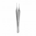 Delicate tissue tweezer Adson-Micro, 1x2 teeth, straight, L- 15 cm