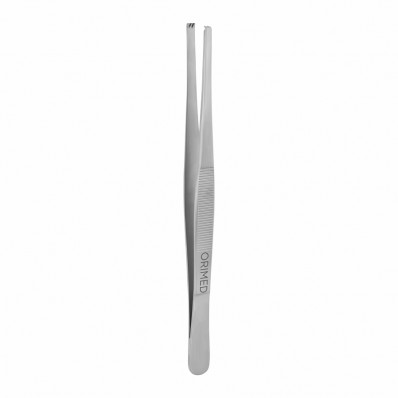 Tissue tweezer Standard, 2x3 teeth, straight, L- 18 cm