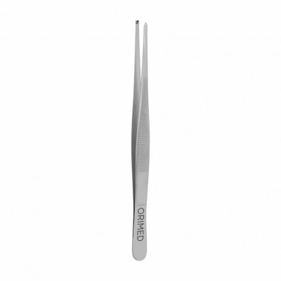 Tissue tweezer Standard, 1x2 teeth, straight, L- 16 cm