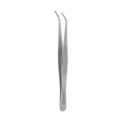 Surgical suture tweezers, dia 1.6 mm, curved, L- 15 cm