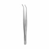 Surgical suture tweezers, dia 2.2 mm, curved, L- 15 cm