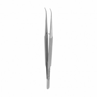 Microsurgical tweezer Fig. 7, 1x2 teeth, curved, L- 15.5 cm