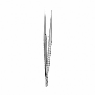 Microsurgical tweezer Fig. 8A, 1x2 teeth, straight, L- 18 cm