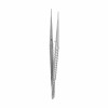 Microsurgical tweezer Fig. 8A, 1x2 teeth, straight, L- 18 cm