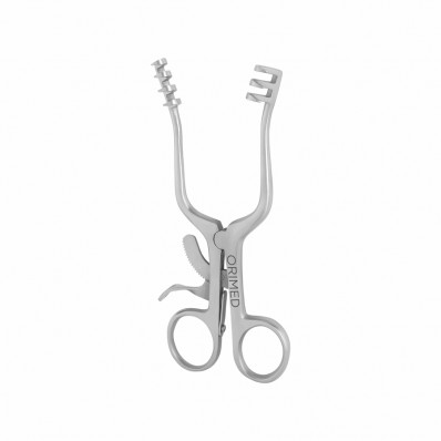 Weitlaner retractor, 3x4 teeth, sharp, L- 13 cm