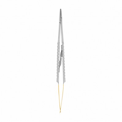 Castroviejo needle holder with TC, straight - 18 cm