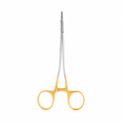 Needle holder Derf with TC, fine, straight, L- 15.5 cm