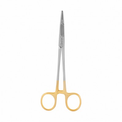 Needle holder Olsen-Hegar with TC, straight, L- 16 cm