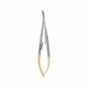 Castroviejo needle holder with TC, curved - 14 cm