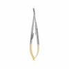 Needle holder Castroviejo with TC, curved, L- 14 cm