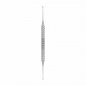 Bone curette Miller, straight, W - 2.0 mm x 2.5 mm, L- 17.5 cm