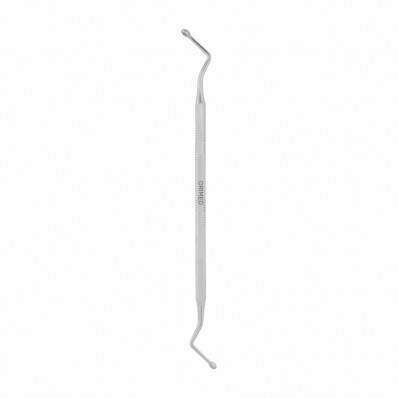 Bone curette Hemingway, oval, small, W- 2.5 mm x 5.0 mm, L- 18.5 cm