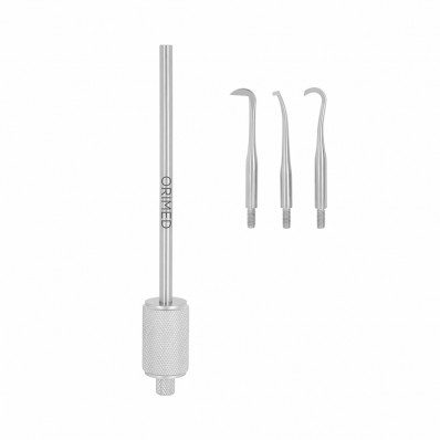 Manual crown remover with 3 tips