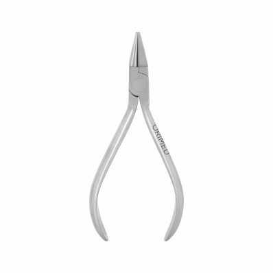 Angle wire bending and loop forming pliers, flat-round, long -13 cm