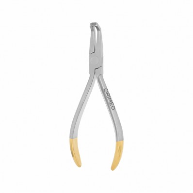 Bracket removing pliers with TC, angled, 3 mm wide – 13 cm