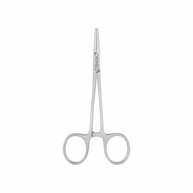 Ligature forceps, straight, with hook – 12.5 cm