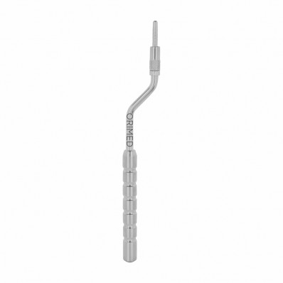 Bone spreading osteotome, convex, curved, with a limiter, dia 3.5 mm