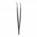 Dissecting tweezer Gerald, black ceramic coated, curved, L- 17.5 cm