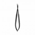 Microsurgical scissors Westcott with TC, curved, black ceramic coated, L- 14.5 cm