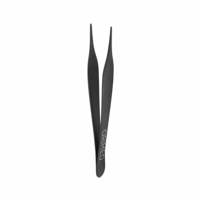 Dissecting tweezer Adson, black ceramic coated, straight, L- 12 cm