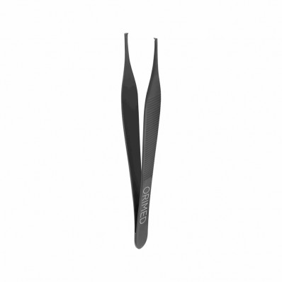 Tissue tweezer Adson, 1x2 teeth, black ceramic coated, straight, L- 12 cm