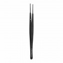 Tissue tweezer Gerald, 1x2 teeth, black ceramic coated, straight, L- 17.5 cm