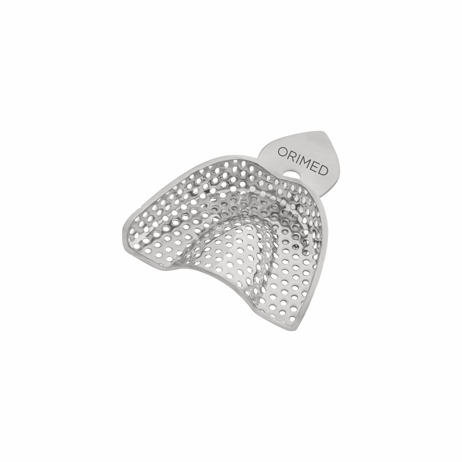 Impression tray, full denture, upper, perforated, S, no. 1 Orimed