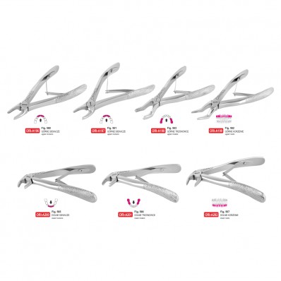 Basic primary teeth extracting forceps set, 7 pcs