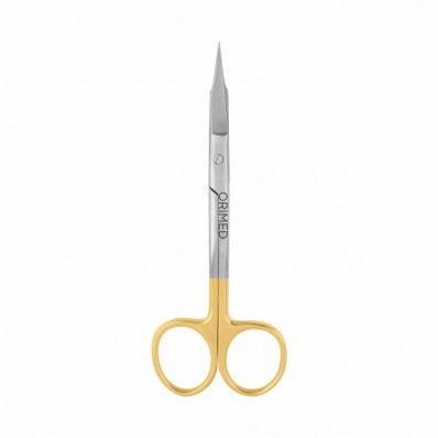 Goldmann-Fox scissors with TC, sharp/sharp, straight, serrated, L- 13 cm