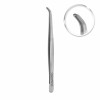 Tissue tweezer Standard, 1x2 teeth, curved, L- 16 cm