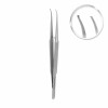 Microsurgical tweezer Fig. 7, 1x2 teeth, curved, L- 15.5 cm