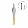 Tissue tweezer Adson with TC, straight, L- 12 cm