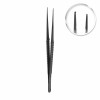 Microsurgical tweezer Fig. 22A, black ceramic coated, straight, L- 18 cm