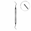 Bone curette Lucas, serrated, black ceramic coated, W- 1.5 mm x 1.5 mm, L- 18 cm