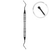 Bone curette Lucas, serrated, black ceramic coated, W- 2.0 mm x 2.0 mm, L- 18 cm