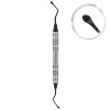 Bone curette Lucas, serrated, black ceramic coated, W- 3.5 mm x 3.5 mm, L- 18 cm