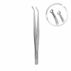 Surgical suture tweezers, dia 2.2 mm, curved, L- 15 cm